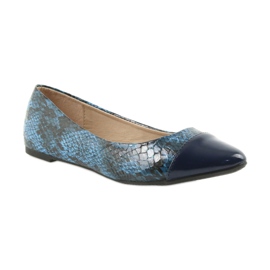 Via-Nova Ballerines chaussures femme Via Nova 07-041 bleu marine le noir 1