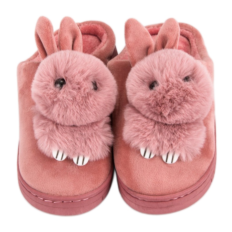 Chaussons chauds rose 1