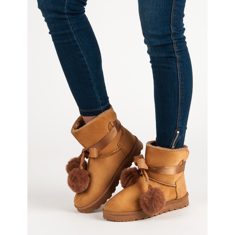 Chameau Mukluki Avec Pompons brun 1