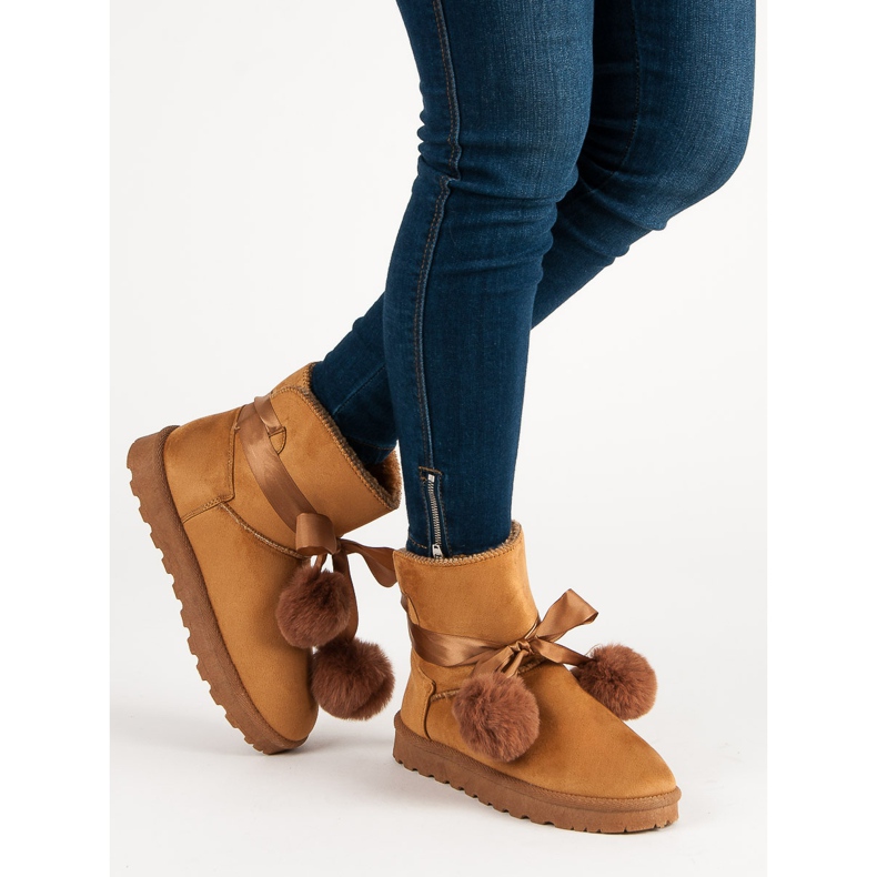 Chameau Mukluki Avec Pompons brun 2