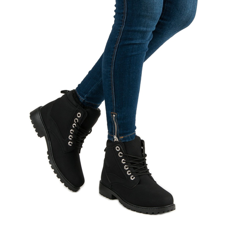 Bottes de randonnée noires classiques 2