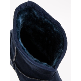Bottes de neige sur la plate-forme bleu bleu marin 2