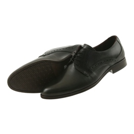 Tur Chaussures mâles en cuir noir le noir 4
