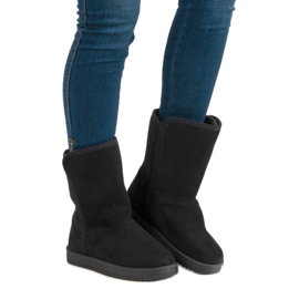 R'S Bottes de neige noires classiques 1