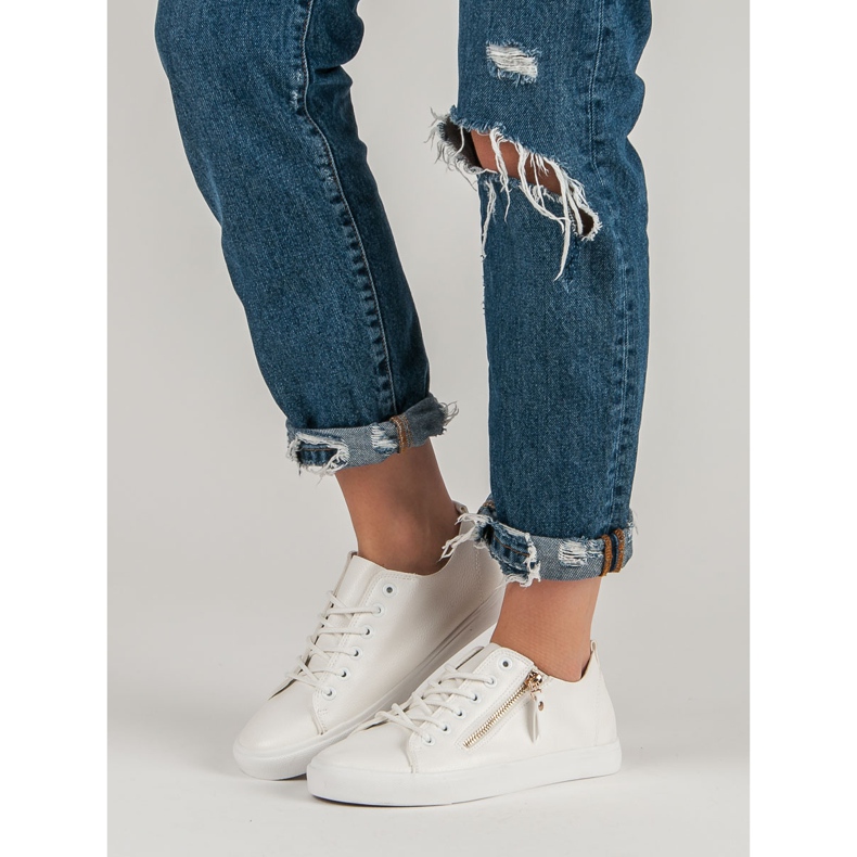 Baskets nouées blanc 1