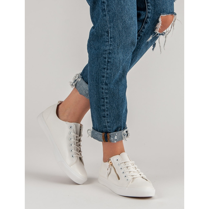 Baskets nouées blanc 2