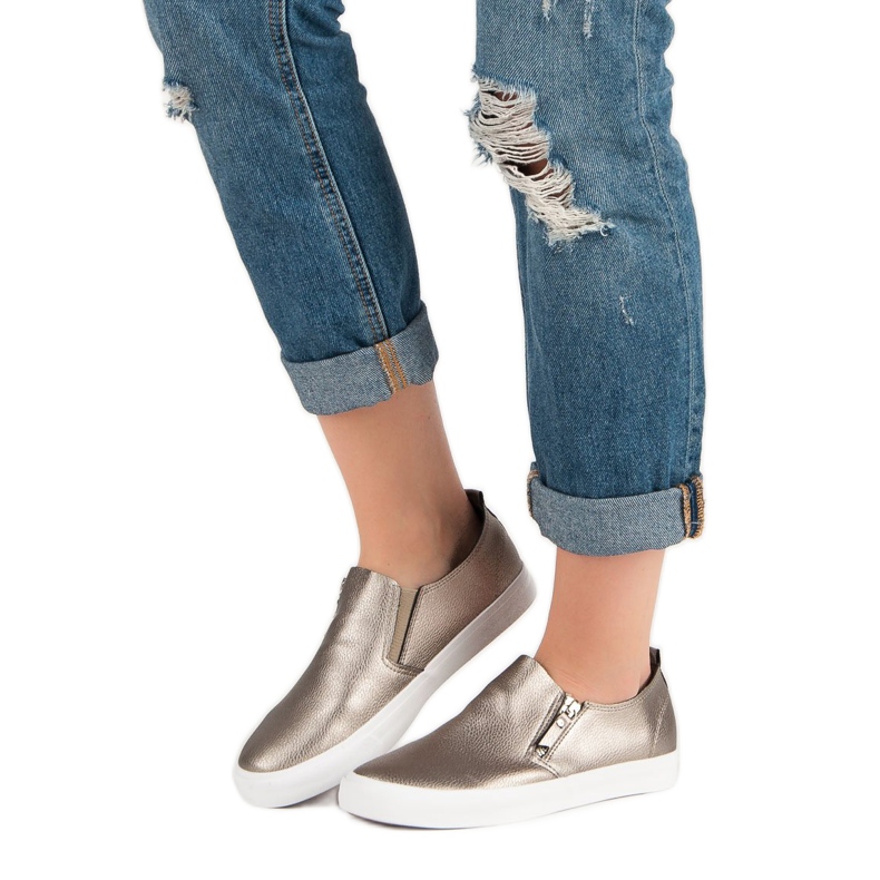 Baskets à fermeture éclair jaune 2