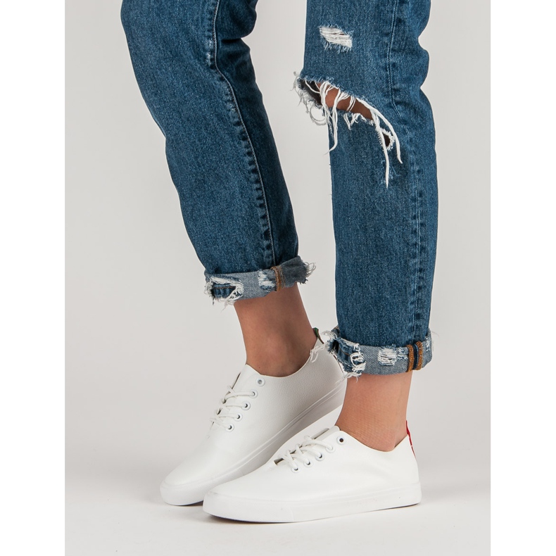 Baskets nouées blanc 1