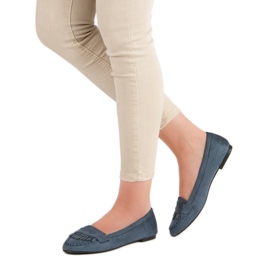 Small Swan Mocassins classiques bleu marine 1
