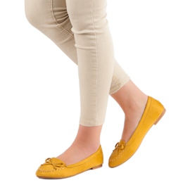 Small Swan Mocassins Jaunes Avec Un Noeud 3