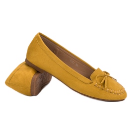 Small Swan Mocassins Jaunes Avec Un Noeud 1