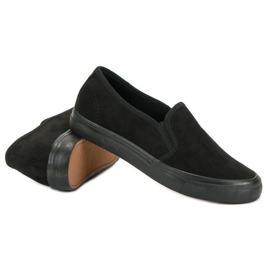 Sport Slipons en daim le noir 2