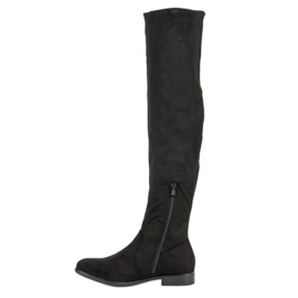 Cuissardes en daim le noir 2