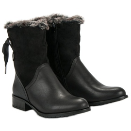 SDS Bottines Noires Avec Un Noeud le noir 6