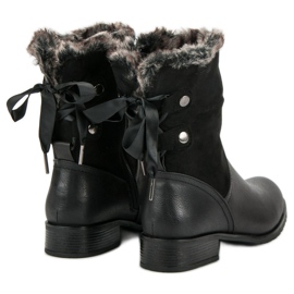 SDS Bottines Noires Avec Un Noeud le noir 5