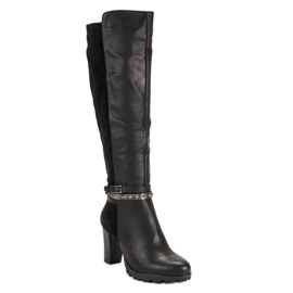 SDS Bottes à la mode sur le poste le noir 4