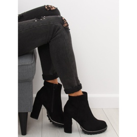 Bottines à talons noires 58-581 Noir le noir 2