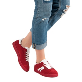 Baskets mckeylor en daim rouge 2