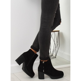 Bottes sur un talon stable noir YL96009 Noir 5