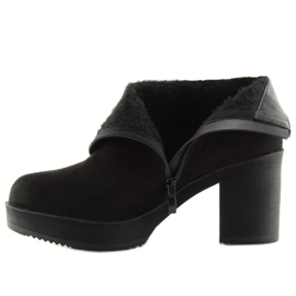 Bottes sur un talon stable noir YL96009 Noir 1
