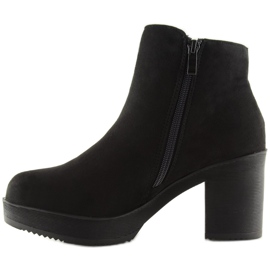 Bottes sur un talon stable noir YL96009 Noir 2