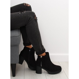 Bottes sur un talon stable noir YL96009 Noir 3