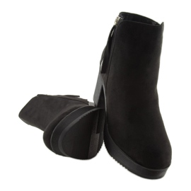 Bottes sur un talon stable noir YL96009 Noir 4