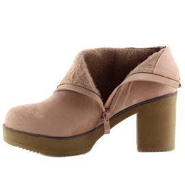 Rose YL96009 Bottes roses sur un talon stable 1