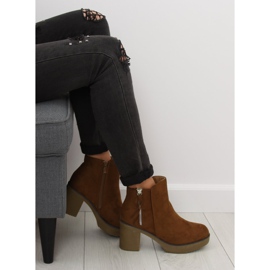 Boots à talon stable camel YL96009 Camel brun 3