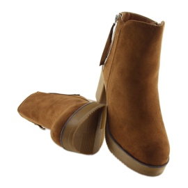 Boots à talon stable camel YL96009 Camel brun 4