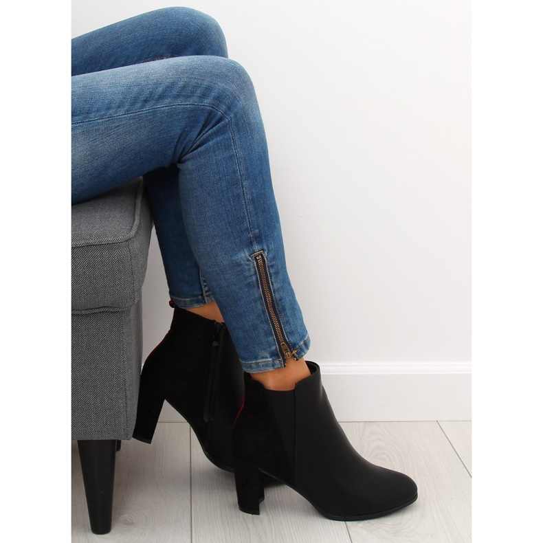Bottines noires à talons A5580 Noir le noir 1