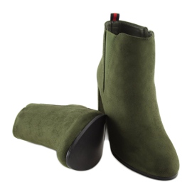 Bottines vertes à talons A5580 Olive 4