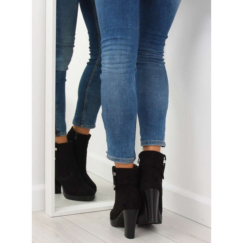 Bottines noires à talons BK3233 Noir le noir 1