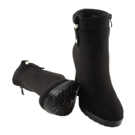 Bottines noires à talons BK3233 Noir le noir 5
