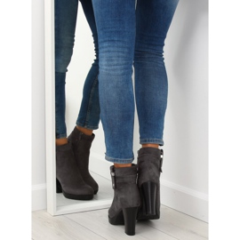 Gris Bottines à talons BK3233 Gris 1