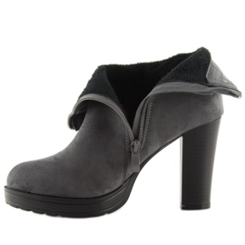 Gris Bottines à talons BK3233 Gris 2