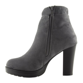 Gris Bottines à talons BK3233 Gris 3