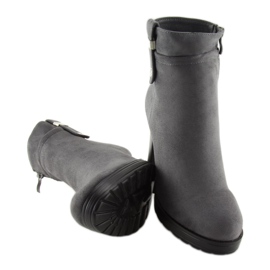 Gris Bottines à talons BK3233 Gris 5