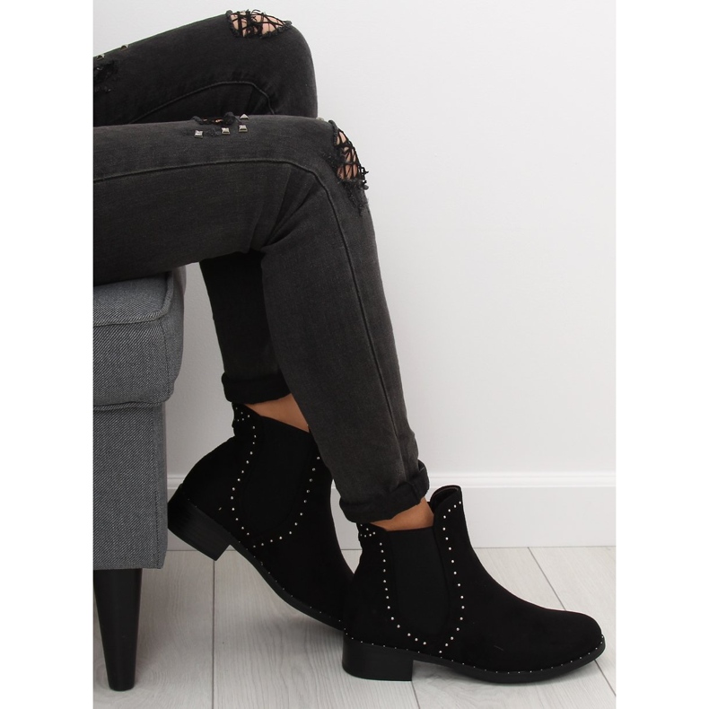 Bottines Chelsea noires pour femmes 1002-1 Noir 1