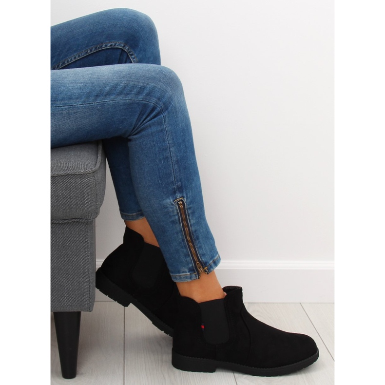 Bottines Chelsea noires pour femmes Y206 Noir le noir 1