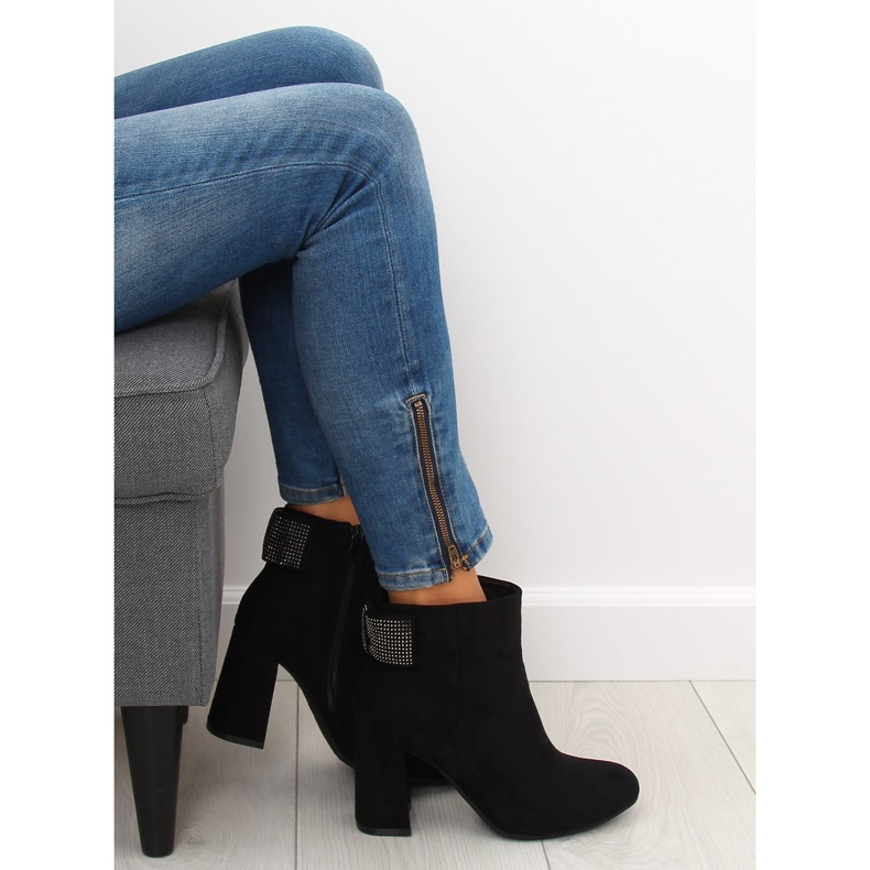 Bottines noires à talons Z199 Noir 2