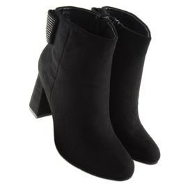 Bottines noires à talons Z199 Noir le noir 8