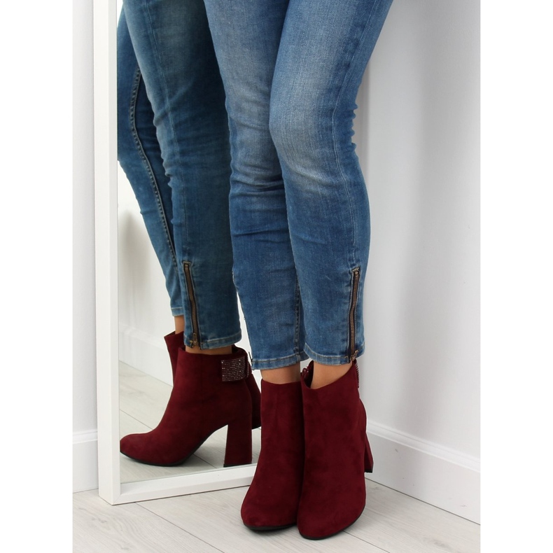 Bottines à talons Z199 Bordeaux bordeaux rouge 1