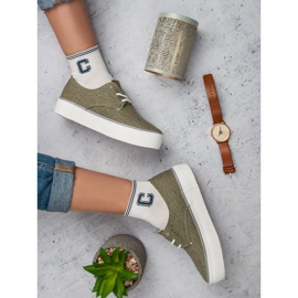 Kylie Baskets Avec Cristaux vert 8