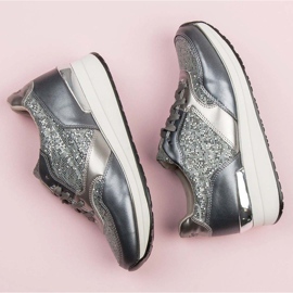 Kylie Chaussures de sport à paillettes gris 1