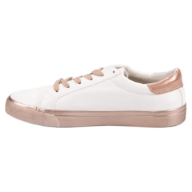 Baskets basses élégantes blanche jaune 6