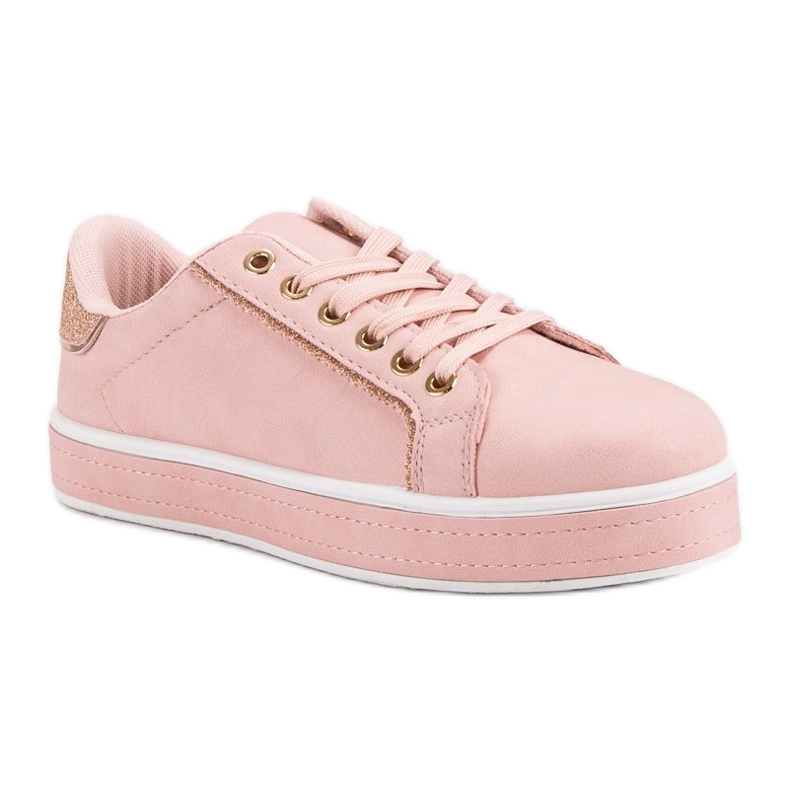 Chaussures de sport confortables jaune rose 1