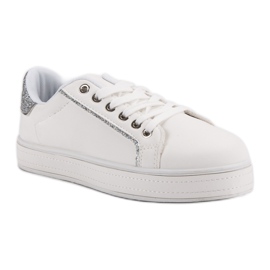 Chaussures de sport confortables blanc gris 2