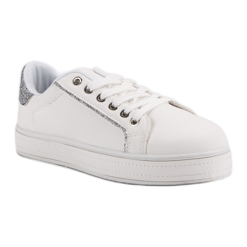 Chaussures de sport confortables blanche gris 2