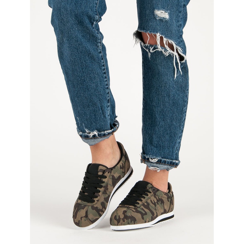 Baskets Moro brun vert 1